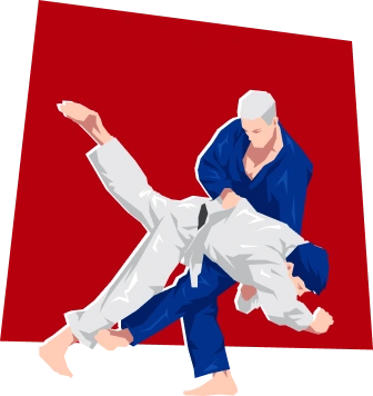 Martial arts athlete executing a high kick while wearing a traditional white uniform.